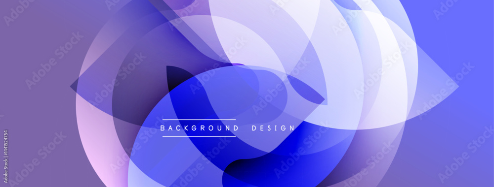 Poster Abstract fluid shapes, blue purple gradients. Modern design element, smooth curves, dynamic composition. Minimalist background texture.
