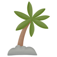 Tropical Palm Tree Illustration 