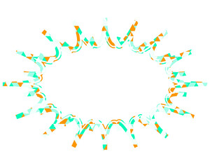 ステンドグラス風吹き出し　三角形模様　細長いギザギザした形
