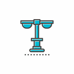 Colored icon template. Street light icon. Colored vector design.