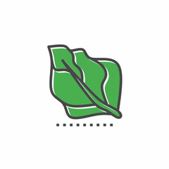 Colored icon template. Leaves icon. Colored vector design.