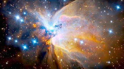 Obraz premium Cosmic Nebula: A Celestial Tapestry of Stars