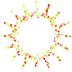 ステンドグラス風吹き出し　三角形模様　ギザギザした形