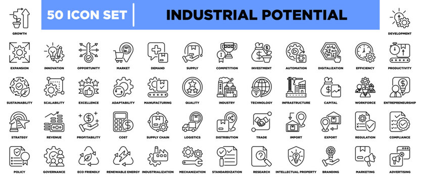 Industrial Potential Iconset Outline