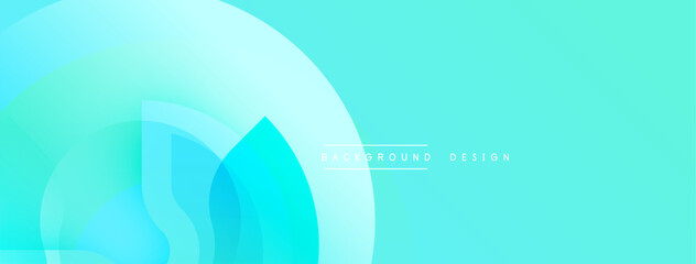 Abstract turquoise layers create modern backdrop. Smooth gradients offer clean visual experience. Minimalist design suits various projects.