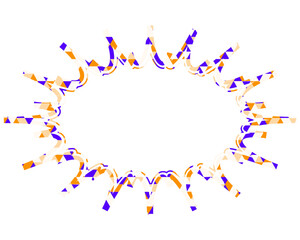 ステンドグラス風吹き出し　三角形模様　細長いギザギザした形