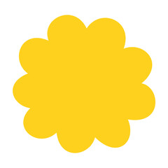 Empty yellow speech bubble. Cartoon clouds text box. Comic chat message balloon pack for poster, label, tag, banner, badge, sticker. Pop art doodle frame or border bundle. Vector illustration