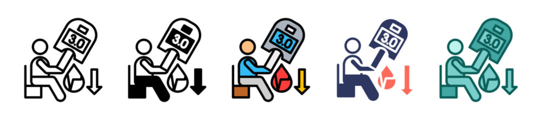 Cholesterol Level multiple icon