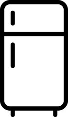 Refrigerator icon in line style. Vector illustration