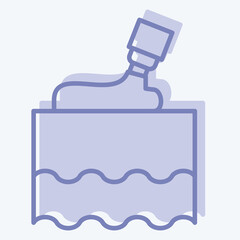 Icon Lotion. related to Cosmetology symbol. two tone style. design editable