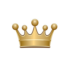 Golden crown symbol for royalty and celebration