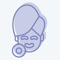 Icon Photo Rejuvenation. related to Cosmetology symbol. two tone style. editable