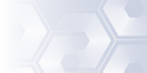White background with gradient color and artistic dynamic lhexagon modern abstract