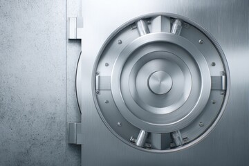 close-up of secure vault door showcasing heart of banking system