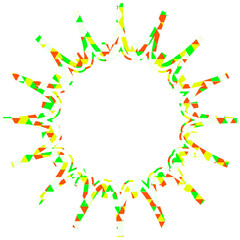 吹き出し ステンドグラス風 三角模様_二重線付_4色 (5)
