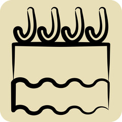 Icon Craked Skin. related to Cosmetology symbol. hand drawn style. design editable