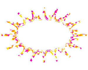 ステンドグラス風吹き出し　三角形模様　細長いギザギザした形