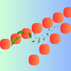 This is a design with leaves and gradient background 