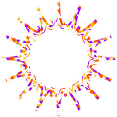 吹き出し ステンドグラス風 三角模様_二重線付_4色 (9)