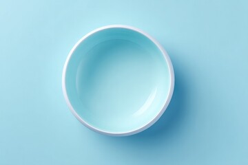 minimalistic top-down view of empty food podium offering 70 ample copy space on clean solid color backdrop