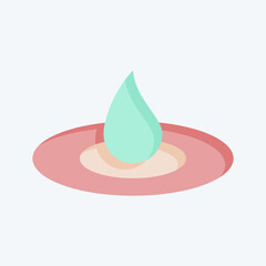 Icon Humidification. related to Cosmetology symbol. flat style. design editable