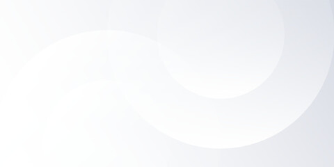Modern white background with grey circle lines. Digital future technology abstract simple design art