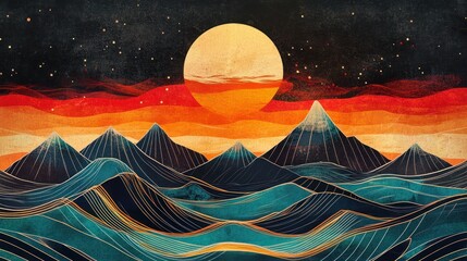 Celestial Mountains: A Nocturnal Landscape