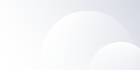 Modern white background with grey circle lines. Digital future technology abstract simple