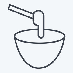 Icon Sugaring. related to Cosmetology symbol. line style. design editable