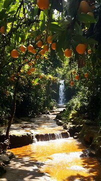 Tad Champee waterfall in lush Bolaven Plateau jungle