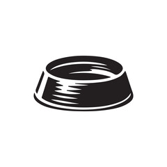 Pet Food Bowl Icon for Animal Supplies


