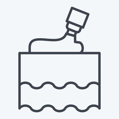 Icon Lotion. related to Cosmetology symbol. line style. design editable