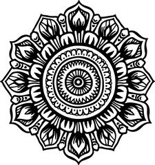 Tribal floral Tattoo  And Ornament Design Vector Bundle