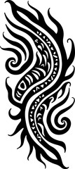 Fototapeta premium Abstract Tribal Flame Totem Tattoo design vector