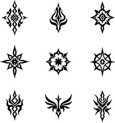Title: Tribal Tattoo Designs Set vector