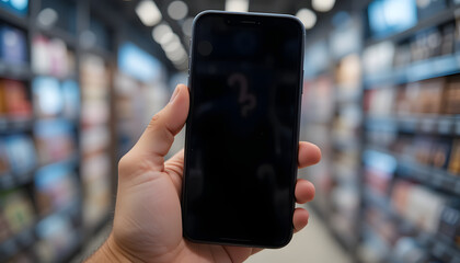 hand holding smart phone