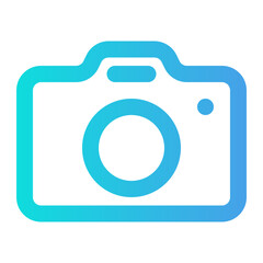 Simple camera icon suitable for photography and media projects.