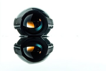 Spherical lens, reflective surface