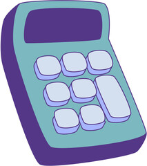 Cartoon Calculator Illustration