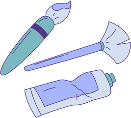 Art Supplies Illustration