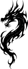 Obraz premium Flaming Dragon Tattoo's Design vector