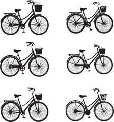 set of bicycles