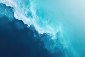 Obraz premium aerial top-down drone shot capturing serene fluidity of liquid forms embracing minimalistic aesthetic