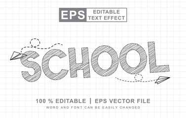 Editable text style effect - Chalk theme style