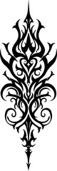Set of Vertical Tribal  Tattoo Designs vector
