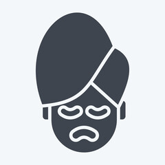 Icon Contour Plastic. related to Cosmetology symbol. glyph style. design editable