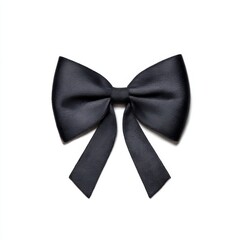 Elegant black bow tie isolated on white background