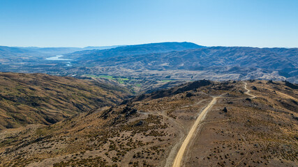Travelling the dirt road up the dangerous route up Nevis road