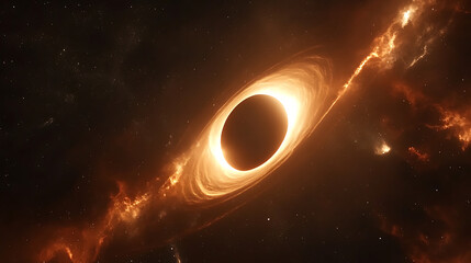 3D Animation of Supermassive Black Hole Attraction in Space