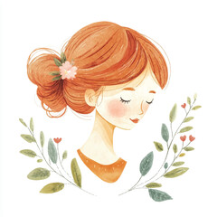 Naklejka premium A Daphne simple cartoon drawing